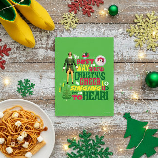 Postal Buddy the Elf | Navidades Cheer Cita Gráfica
