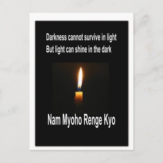 Postal budista con mensaje Inspirador (Anverso)