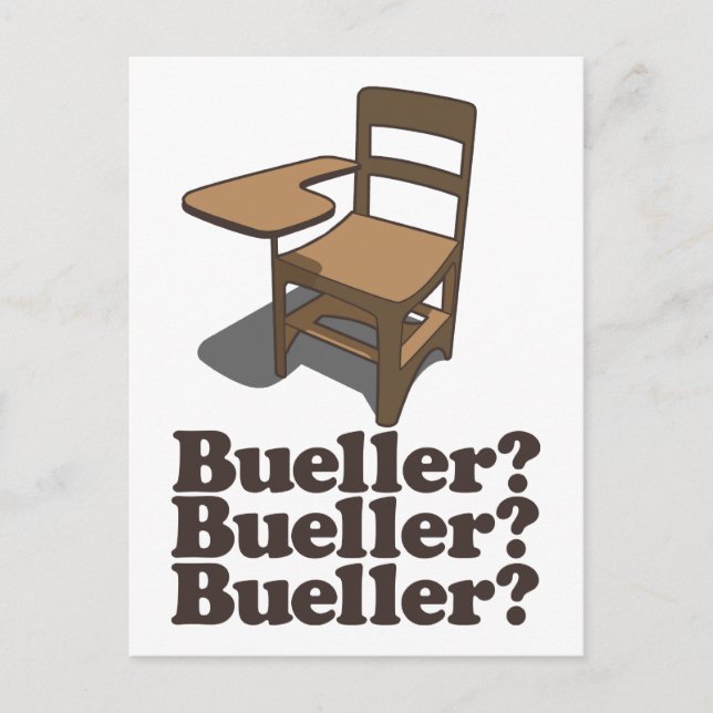 Postal ¿Bueller? ¿Bueller? ¿Bueller? (Anverso)