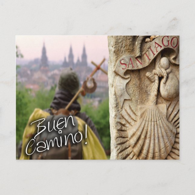 Postal ¡Buen Camino! Camino de Santiago de Compostelo... (Anverso)