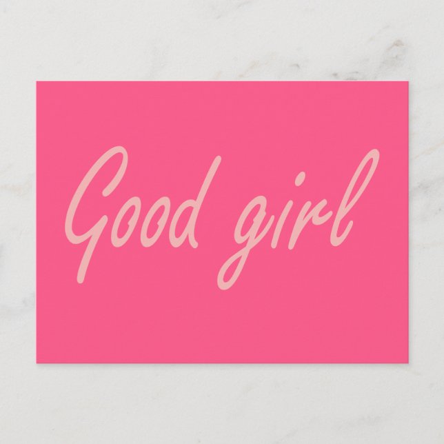 Postal Buen diseño de niña (Anverso)