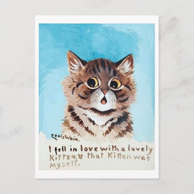 Postal Buen Gatito, Louis Wain (Anverso)