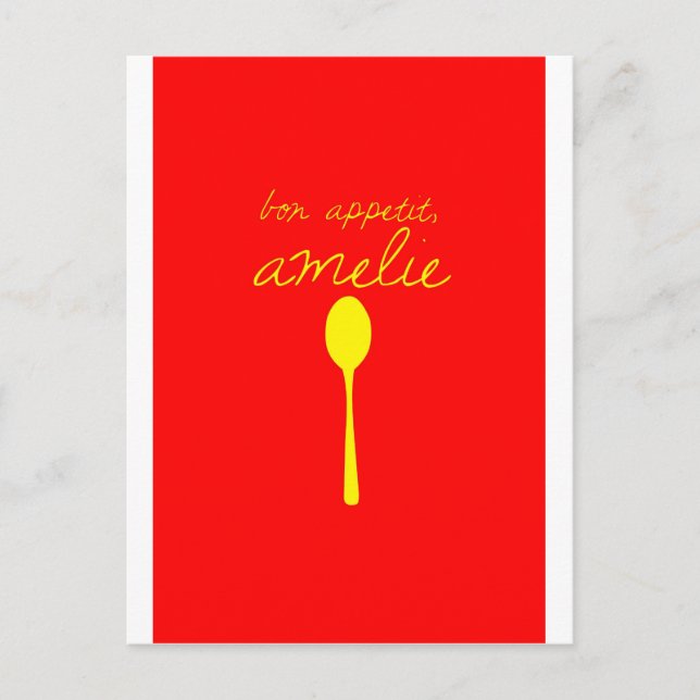 Postal Buen provecho, Amelie (Anverso)