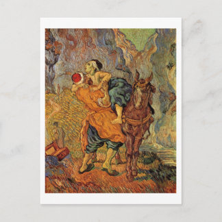 Postal Buen samaritano (después de Delacroix), Vincent va