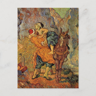 Postal Buen samaritano (después de Delacroix), Vincent va