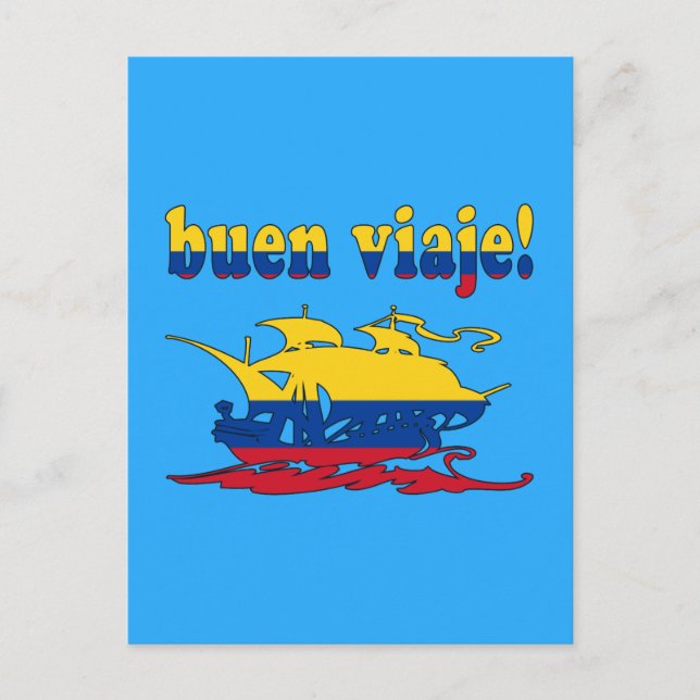 Postal Buen Viaje en Colombia - Vacaciones (Anverso)