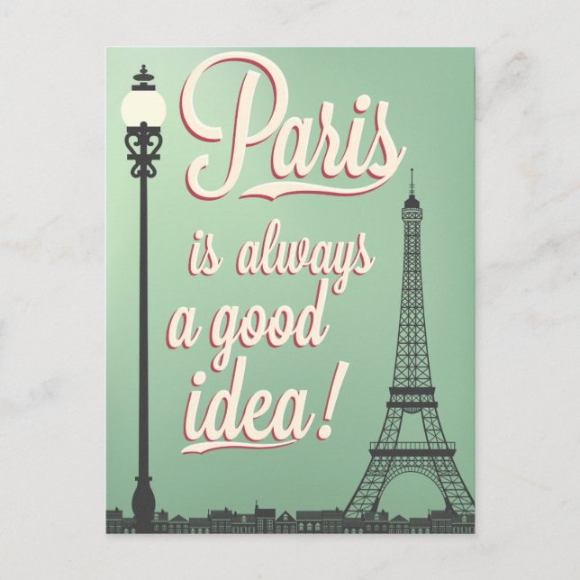 Postal Buena idea Paris Vintage (Anverso)