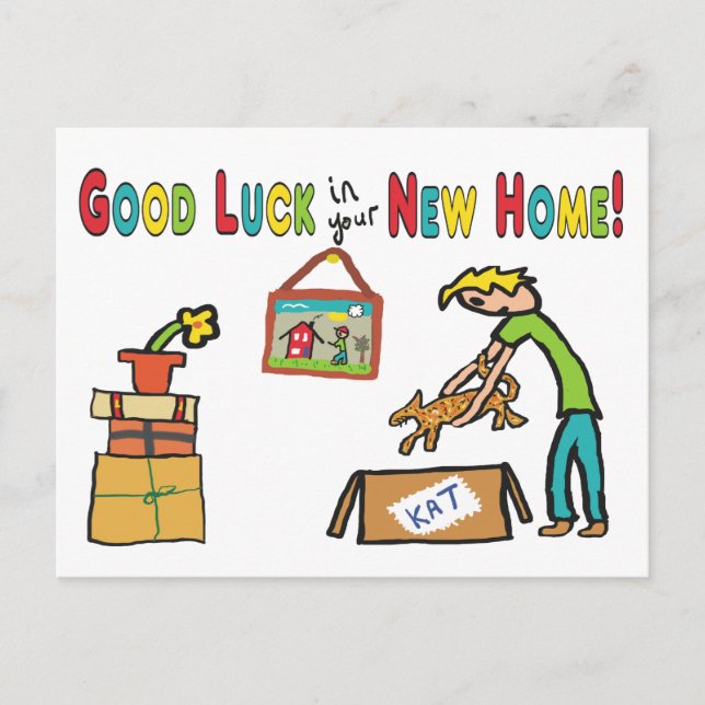Postal Buena Suerte En Tu Nuevo Hogar (Anverso)