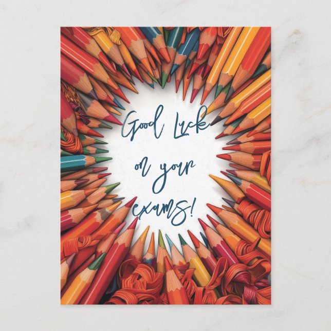 Postal Buena Suerte en tus Exámenes Escolares (Anverso)