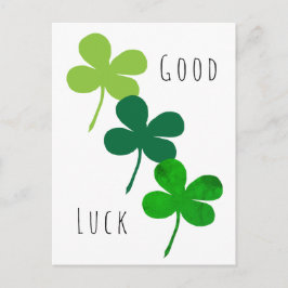 Postal Buena Suerte Verde Shamrock