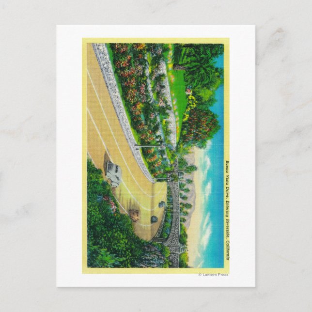 Postal Buena Vista Drive, entrando en Riverside (Anverso)