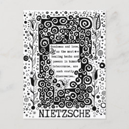 Postal Buena y AMOR cita de Nietzsche
