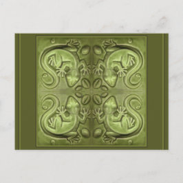 Postal Buenas Baldosas de Fortune Lizard