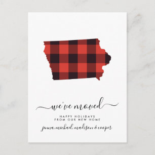 Postal Buenas fiestas el   hemos movido el   Iowa