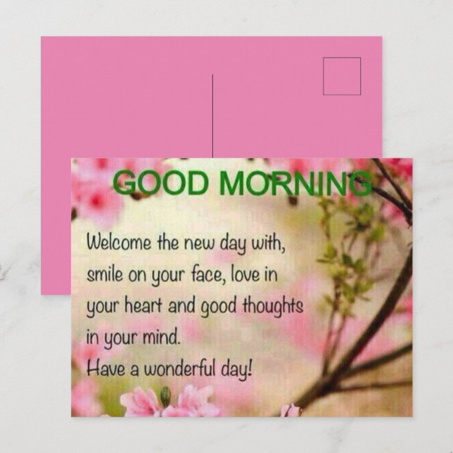 POSTAL BUENAS MAÑANAS (Anverso / Reverso)