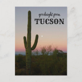 Postal Buenas noches en Tucson Saguaro Sunset