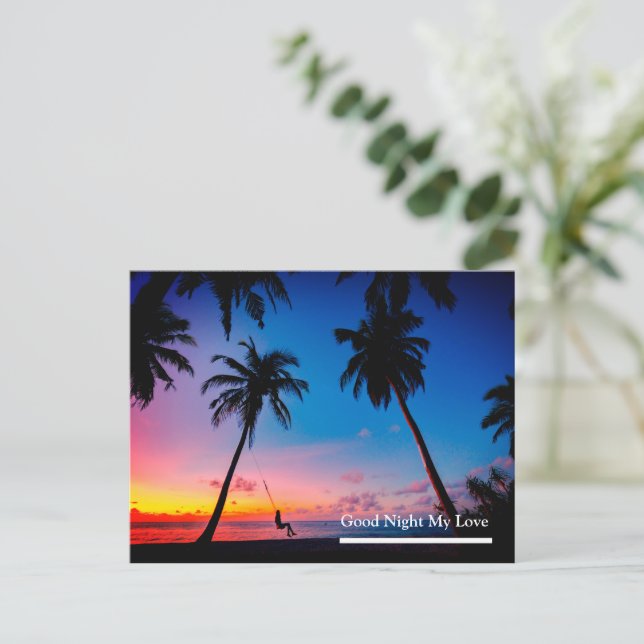 Postal Buenas noches mi amor (Anverso de pie)