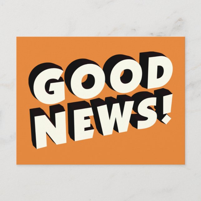 Postal ¡Buenas noticias! (Anverso)