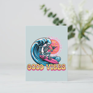 Postal Buenas vibraciones - Surf - Vibes de verano