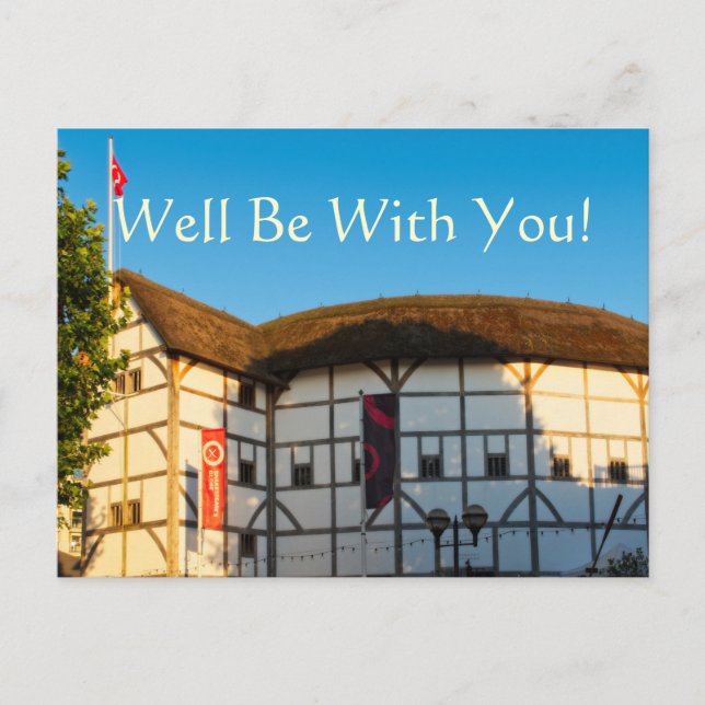 Postal ¡Bueno, Estate Contigo! Postcard de Shakespeare (Anverso)