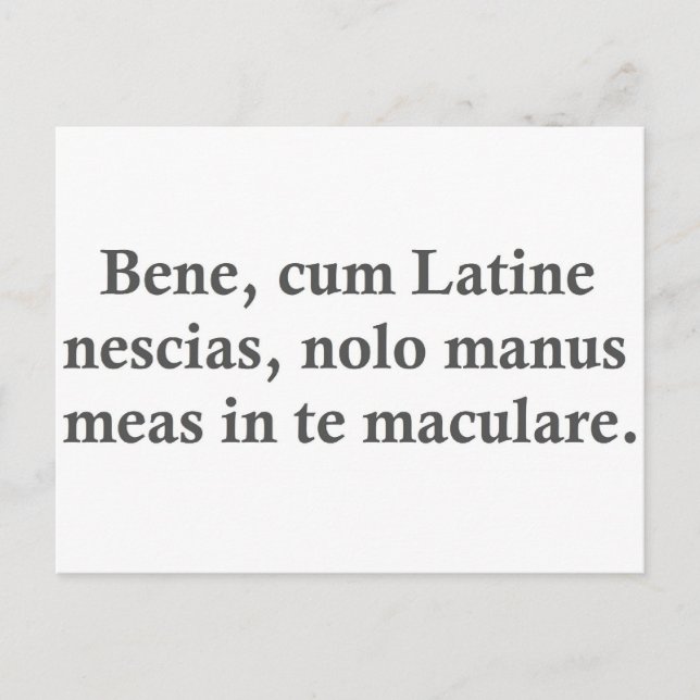 Postal Bueno, si no entiendes latín......... (Anverso)