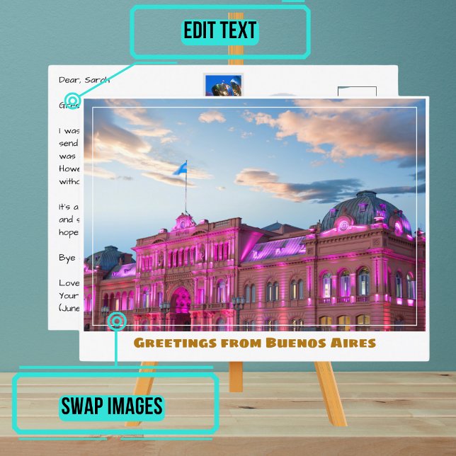 Postal Buenos Aires Argentina con la Casa Rosada (Please enjoy our design and see the others in the collection.)