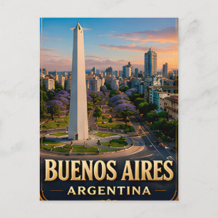 Postal Buenos Aires Argentina Gran Boulevard Viaje Regalo