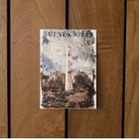 Buenos Aires Argentina Skyline Watercolor