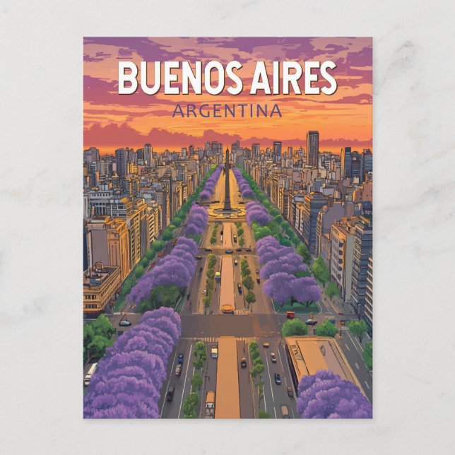 Postal Buenos Aires Argentina Viaje de arte (Anverso)