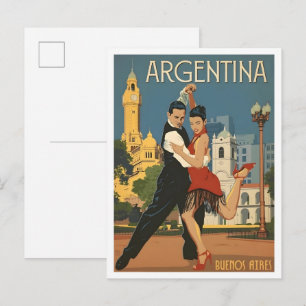 Postal Buenos Aires Argentina Viajes Antiguos 