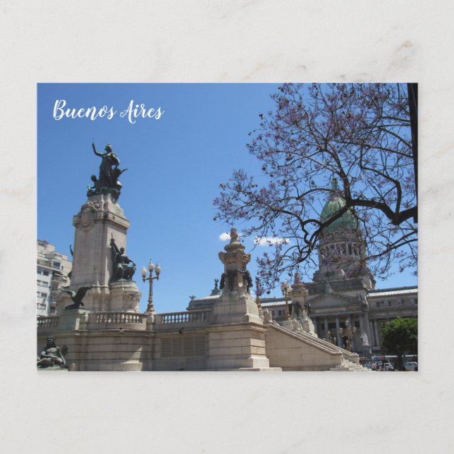 Postal buenos aires congreso jacaranda (Anverso)
