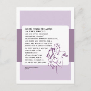 Postal Buenos Chicas comportándose con malos consejos