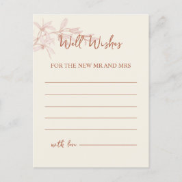 Postal Buenos deseos de flores sin tiempo