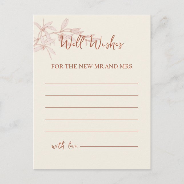 Postal Buenos deseos de flores sin tiempo (Anverso)