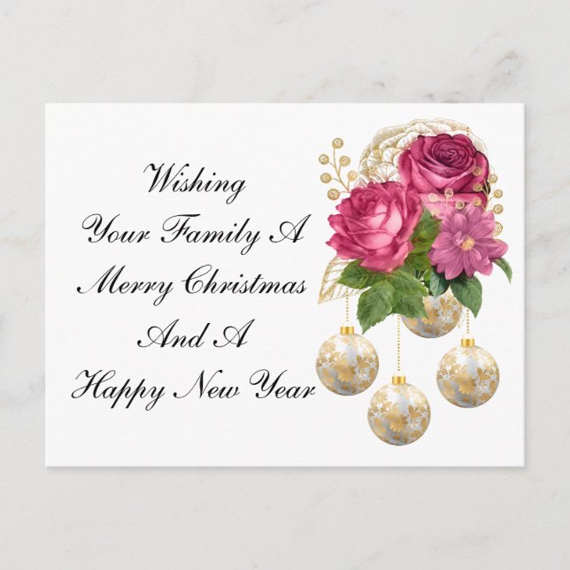 Postal Buenos Deseos En Navidad (Anverso)