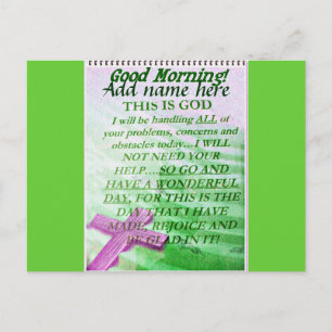 Postal Buenos días, agregue su nombre_