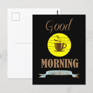 Postal Buenos días citas divertidas para bebedores de caf