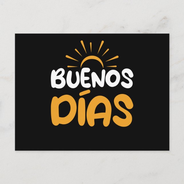 Postal Buenos días en Buenos días en España (Anverso)