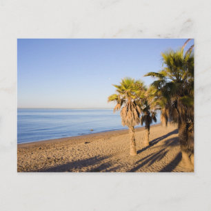 Postal Buenos días en Marbella Beach, España