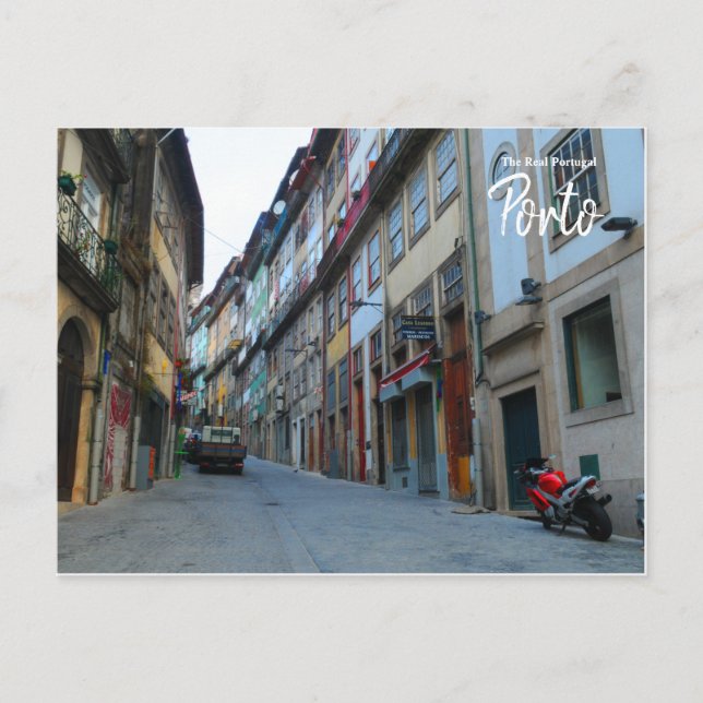 Postal Buenos días en Porto- El verdadero Portugal (Anverso)