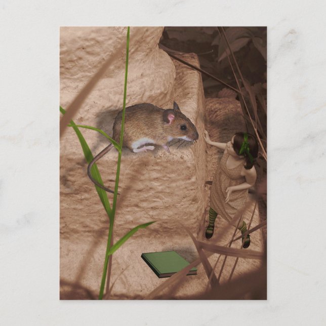 Postal Buenos días, señorita Mouse. (Anverso)