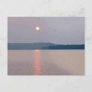 Postal Buenos días sobre el lago Elk, Michigan