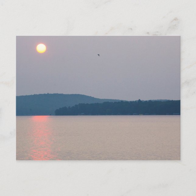 Postal Buenos días sobre el lago Elk, Michigan (Anverso)