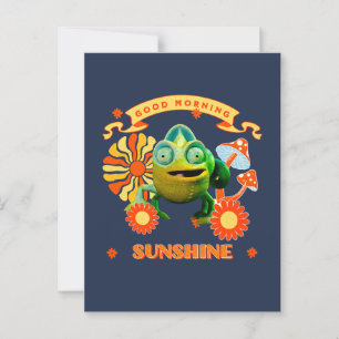 Postal Buenos días Sunshine Funny Chameleon