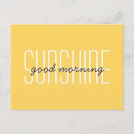 Postal Buenos días Sunshine Yellow Typography Cita