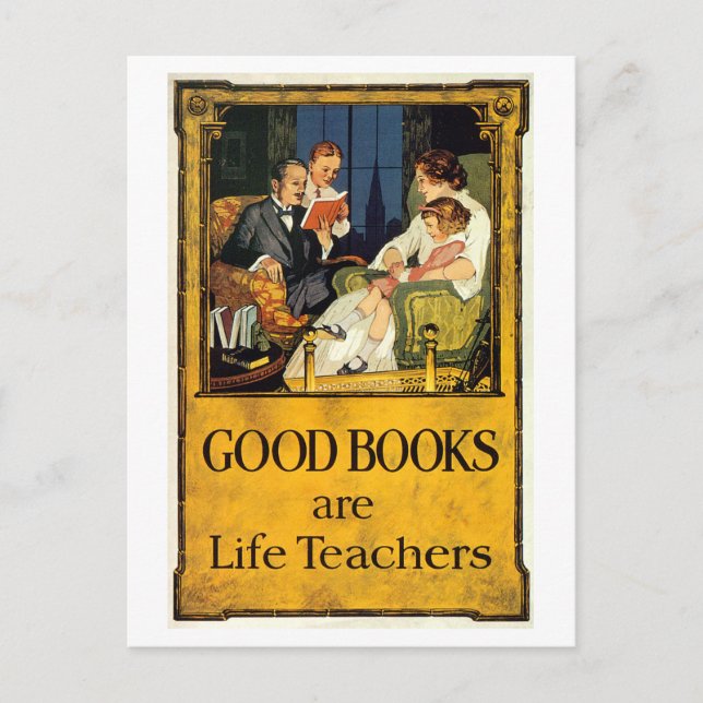 Postal Buenos Libros Son Lecturas de Vidas De Maestros (Anverso)