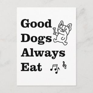 Postal Buenos Perros Siempre Comen Teoría Musical GDAE