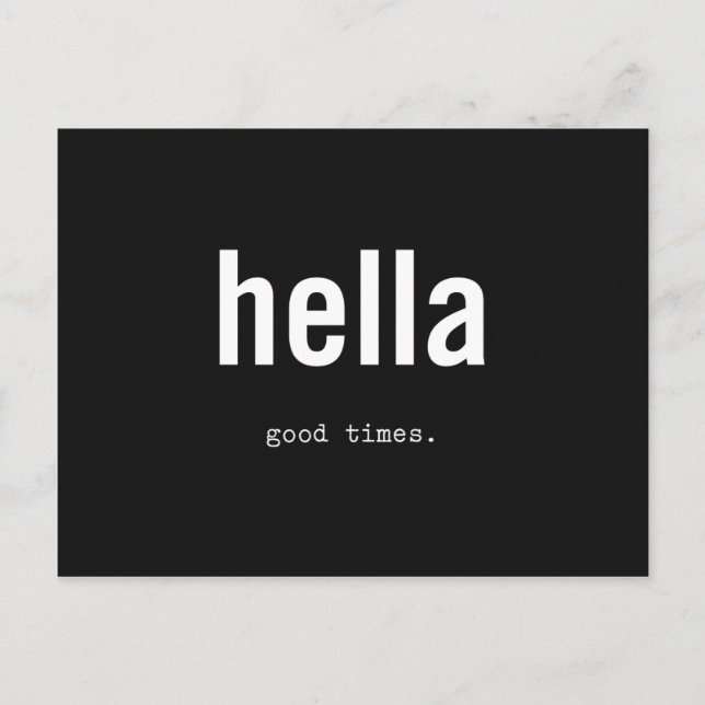 Postal buenos tiempos hella (Anverso)