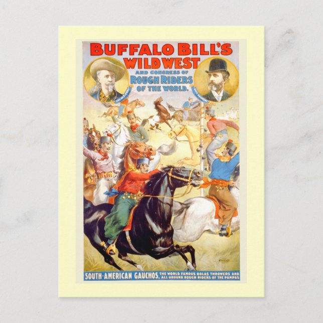 Postal Búfalo Bill Wild West Mostrar ropa Poster, regalos (Anverso)