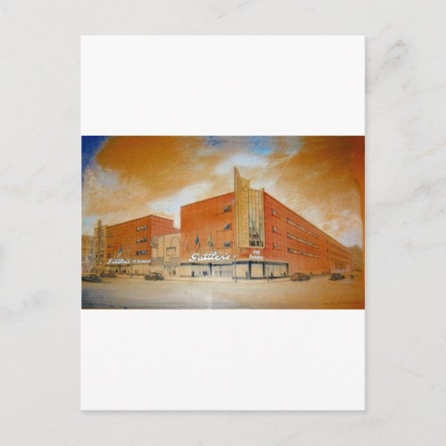 Postal Búfalo Broadway 998 de Sattlers (Anverso)